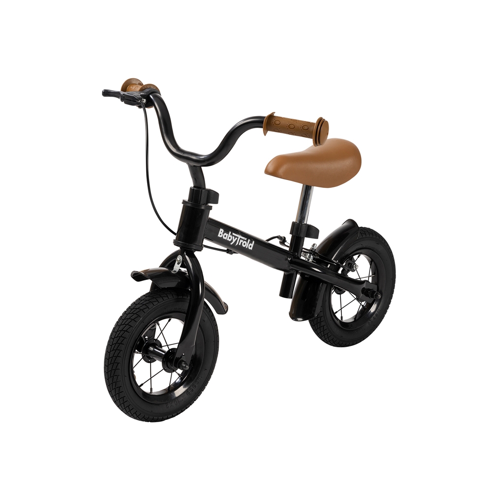 BabyTrold Balanscykel med lufthjul, Svart/Brun